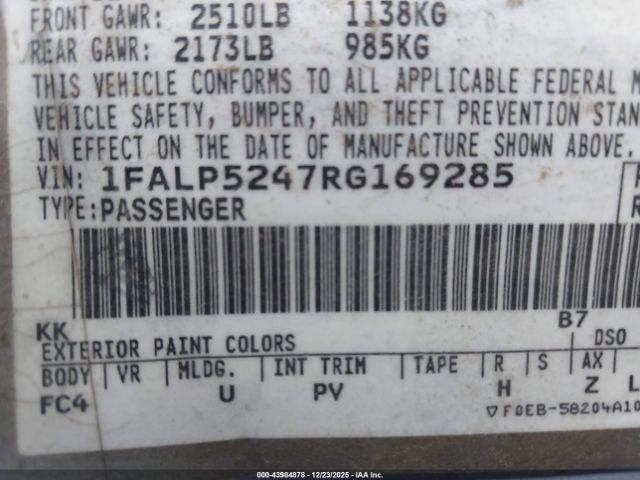 Ford Taurus Gl Image 7