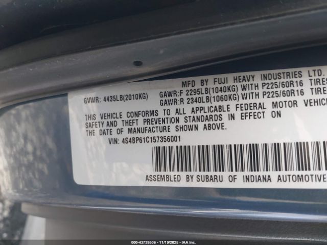 Subaru Outback 2.5i Image 9