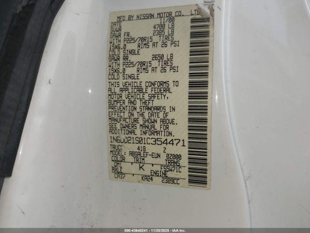 Nissan Frontier Xe Image 6