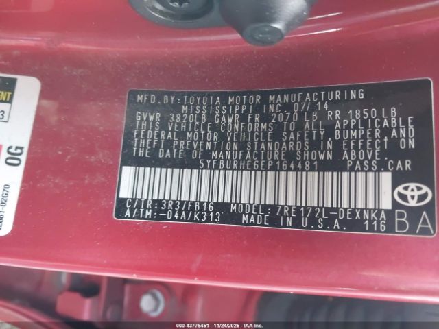 Toyota Corolla Le Image 6